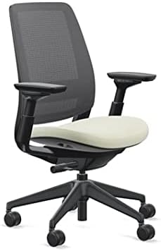 Steelcase Series 2 Office Chair, Black Frame and 3D Microknit Back, Era Fabric (Olivine)