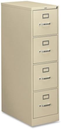 HON 310 Series Vertical Files w/Locks-4 Drawer File, Vertical, Letter, 15"x26-1/2"x52", Putty