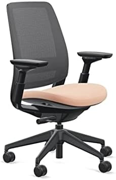 Steelcase Series 2 Office Chair, Black Frame and 3D Microknit Back, Era Fabric (Persimmon)