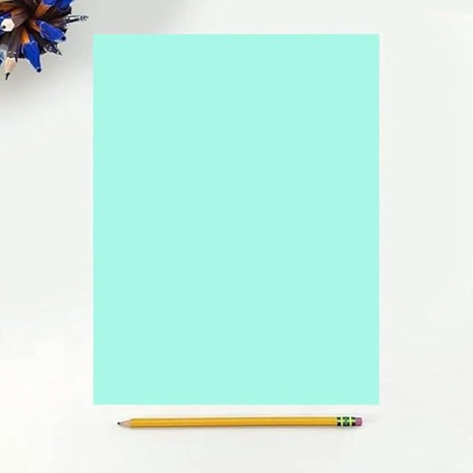 Colored Copy Printing And Writing Paper, 20 pound (75 GSM) 8.5" X 11", Letter Size, 500 Sheets Per Ream. (Turquoise)