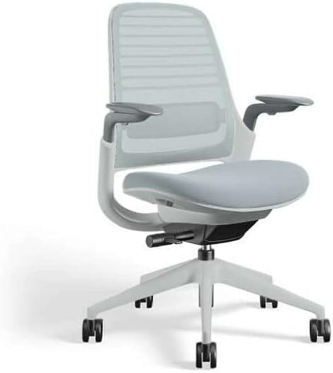 Steelcase Series 1 Office Chair, Seagull Frame (Carpet Casters, Nickel)