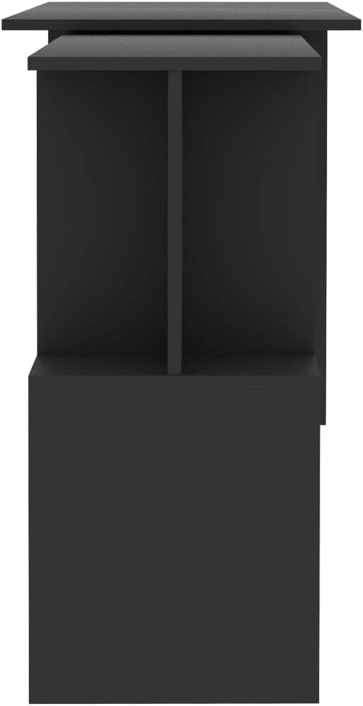 Rotatable Corner Desk Modern Writing Computer Desk, Home Office Desk Writing Study Table PC Desk Workstation for Bedroom, Gray 78.7"x19.7"x29.9" Engineered Wood(G)
