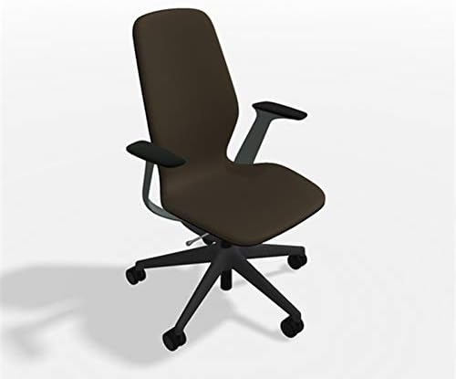 Steelcase SILQ Office Desk Chair Merle Dark Frame Cogent Connect Root Beer Fabric 5S28 - Standard Carpet Casters