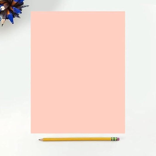 Colored Copy Printing And Writing Paper, 20 pound (75 GSM) 8.5" X 11", Letter Size, 500 Sheets Per Ream. (Peach)
