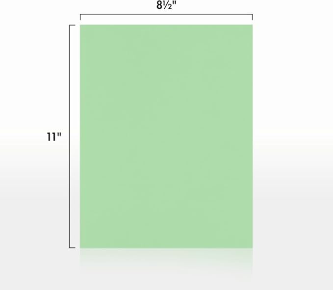 LUXPaper Custom Printed 8.5" x 11" Paper | Customizable Letterhead | Personalized Logo & Text | Letter Size | Pastel Green | 60lb. Text | 200 Qty
