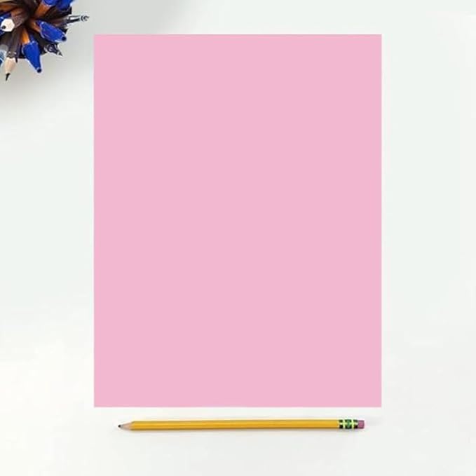 Colored Copy Printing And Writing Paper, 20 pound (75 GSM) 8.5" X 11", Letter Size, 500 Sheets Per Ream. (PINK)