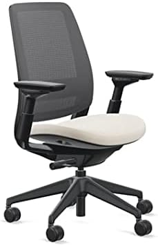 Steelcase Series 2 Office Chair, Black Frame and 3D Microknit Back, Era Fabric (Oatmeal)