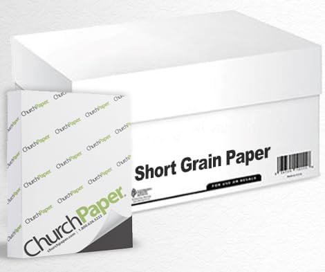 White Short Grain Paper 11 x 8.5" 24lb. Text Book Binding, Craft, Muli-Purpose Paper, 1000 sheets (2 Ream Bundle) S11-24-01-2