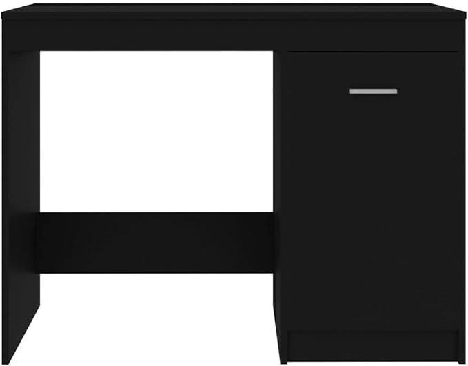 Desk,Home Office Computer Desk with Storage & Spacious Desktop, Writing Study Desk Laptop Desk for Bedroom Black 39.4"x19.7"x29.9" Chipboard