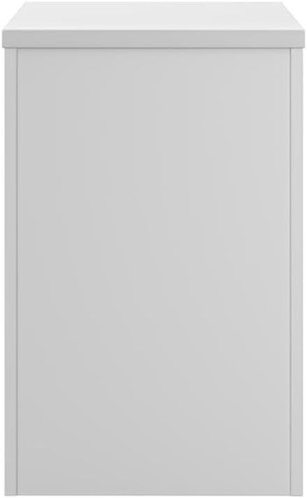 Bush Business Furniture Office in an Hour 3 Drawer Rolling File Cabinet in Pure White | Mobile Under Desk Drawers for Letter, Legal, and A4-Size Document Storage