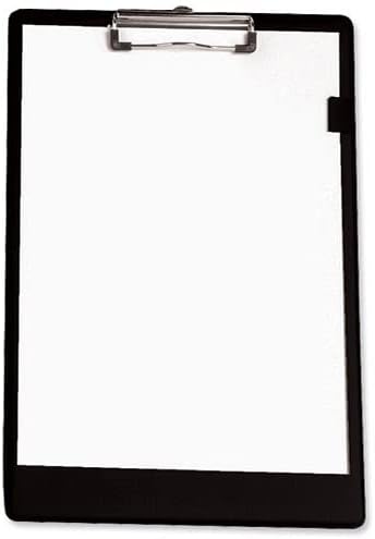Q-Connect PVC Single Clipboard Foolscap Black KF01296