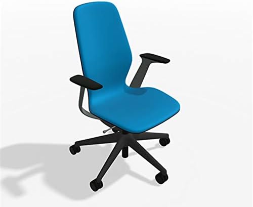Steelcase SILQ Office Desk Chair Merle Dark Frame Cogent Connect Blue Jay Fabric 5S21 - Hard Floor Casters Wheels