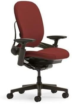 Steelcase Leap Office Chair, Black Frame and Buzz2 Tomato Fabric