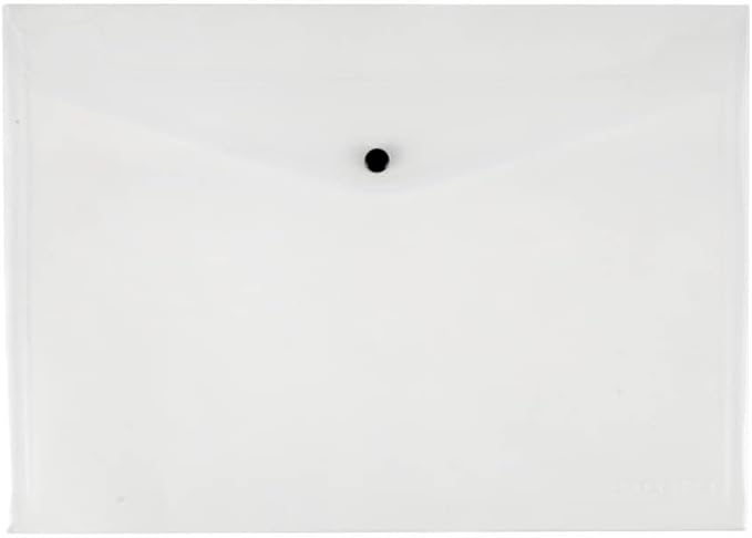 Q-Connect A4 Document Folder Plastic Clear Popper KF01244Q - Pack of 12