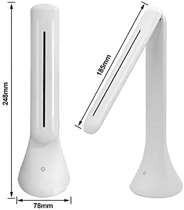 LED Desk Lamp (3 Modes, Touch Control) - Office Lamp for Reading, Studying, USB Rechargeable