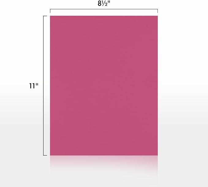 LUXPaper 8.5" x 11" Paper | Letter Size | Magenta Pink | 80lb. Text | 50 Qty