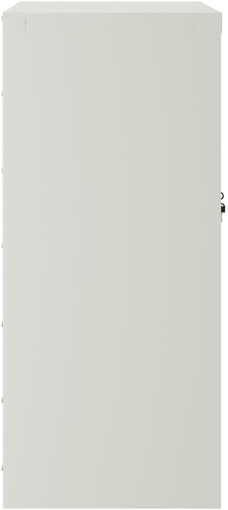 vidaXL File Cabinet Light Grey Powder-Coated Steel Medium File Cabinet