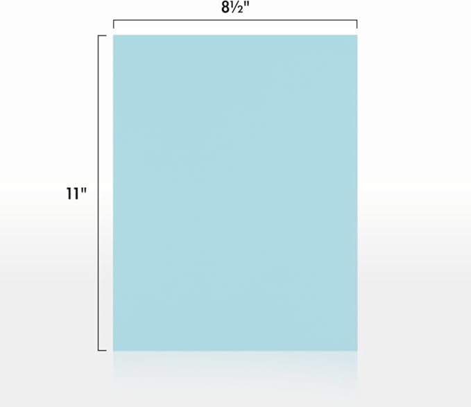 LUXPaper Custom Printed 8.5" x 11" Paper | Customizable Letterhead | Personalized Logo & Text | Letter Size | Pastel Blue | 60lb. Text | 200 Qty