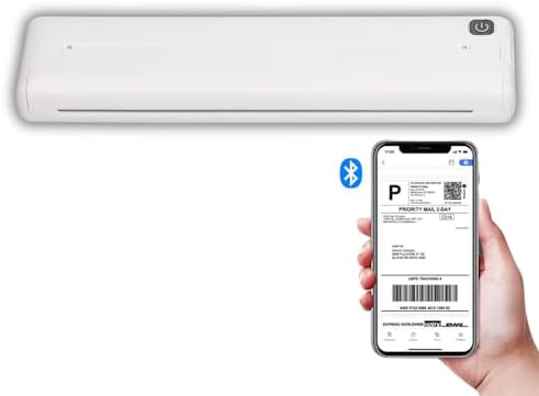 Dpofirs Portable A4 Thermal Printer, Bluetooth Thermal Printer, Support 90 Sheets Letter and A4 Paper, Compatible with Android and iOS Phone and Laptop for Mobile Office