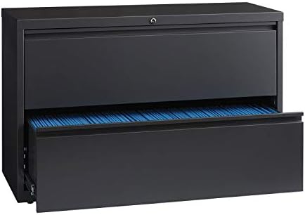 Hirsh Industries 42" Wide Two-Drawer Lateral File - Charcoal 16069