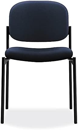 HON Scatter Office Chairs for Guests, Lobby, Waiting Rooms, Armless Stackable Chairs, Comfy Desk Seating, Navy