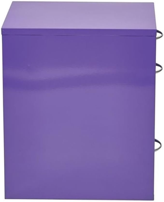 Scranton & Co 3 Drawer File Cabinet in Purple