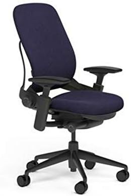 Steelcase Leap Desk Task Chair in Buzz2 5G63 Crocus Fabric - 4-Way Highly Adjustable Arms - Black Frame and 7" Tall Seat Height Base - Soft Dual Wheel Hard Floor Casters