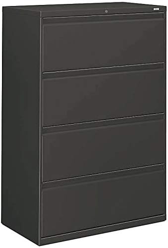 HON 884LS 800 Series Four-Drawer Lateral File, 36w x 19-1/4d x 53-1/4h, Charcoal
