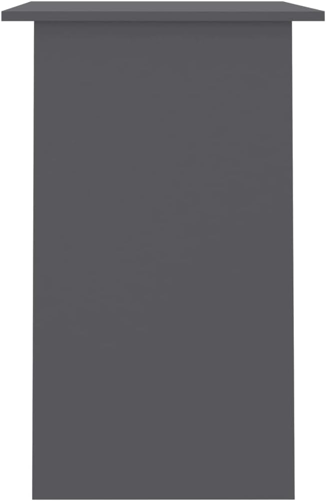 vidaXL Desk Grey Engineered Wood Compact Desk Rectangular Modern