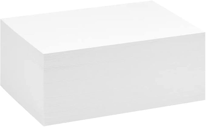 Reskid 100 Pack of 4x6 Thick Heavyweight Index Cards on 110lb Card Stock - Perfect for Note-Taking, Studying, and Organization - Ideal for Classrooms, Office, and Home Use (4x6)