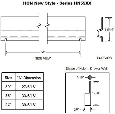 Alera Replacement Lateral File Bars (2/per Set) (for a 36" Wide Cabinet)