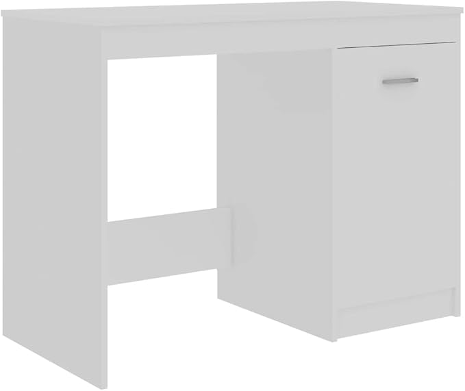 Desk,Home Office Computer Desk with Storage & Spacious Desktop, Writing Study Desk Laptop Desk for Bedroom White 39.4"x19.7"x29.9" Chipboard