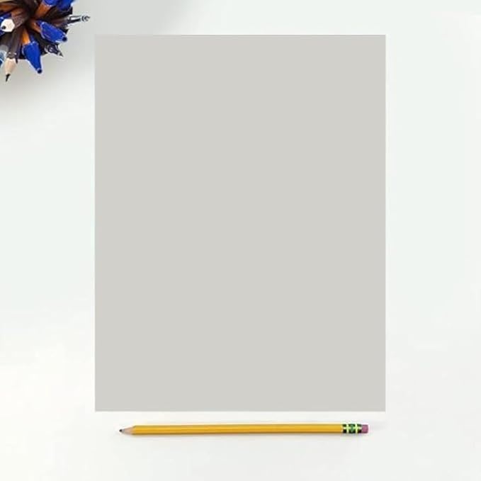 Colored Copy Printing And Writing Paper, 20 pound (75 GSM) 8.5" X 11", Letter Size, 500 Sheets Per Ream. (Grey)
