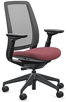 Steelcase Series 2 Office Chair, Air Back, Wheels for Hard Flooring, Cogent Fabric (Merlot)