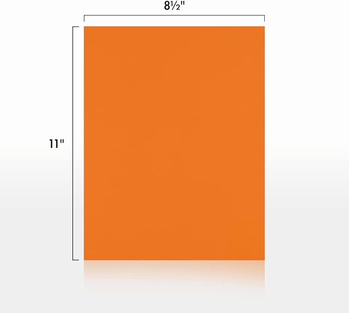 LUXPaper 8.5" x 11" Paper | Letter Size | Mandarin Orange | 80lb. Text | 50 Qty