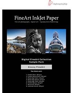 Hahnemuhle FineArt Glossy Inkjet Paper Sample Pack, 8.5x11", 14 Sheets