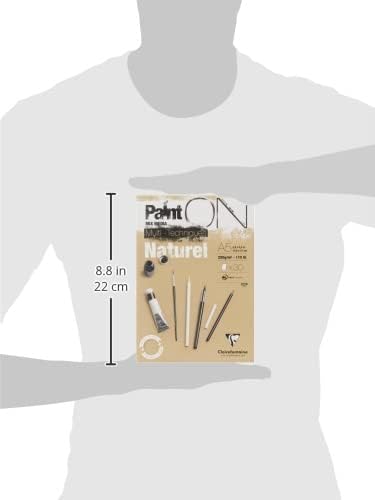 Clairefontaine Paint'On A5 Multi-Technique Naturel Pad, 250 g, 30 Sheets