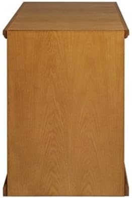 Pemberly Row Contemporary 2-Drawer Wood Filing Cabinet in Natural, Solid Wood Construction, Sturdy and Durable, Office or Home File Storage, Compact and Functional Design