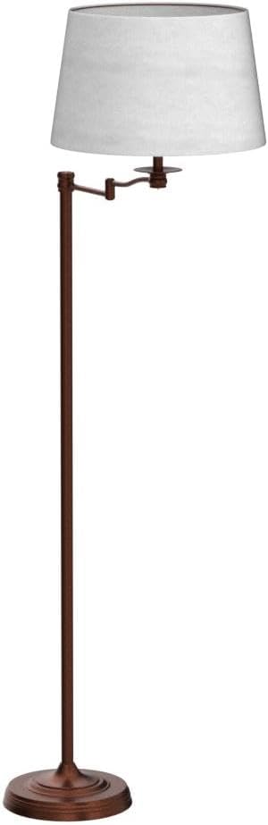 Brightech Caden LED Floor lamp, Great Living Room Décor, Tall Lamp With Swing Arm, Classic Lamp for Living Rooms & Offices, Industrial Standing Lamp for Bedroom Reading - Bronze