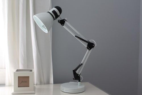Boston Harbor TL-WK-134E-WH-3L Swing Arm Adjustable Desk Lamp, 60 W, A19, White