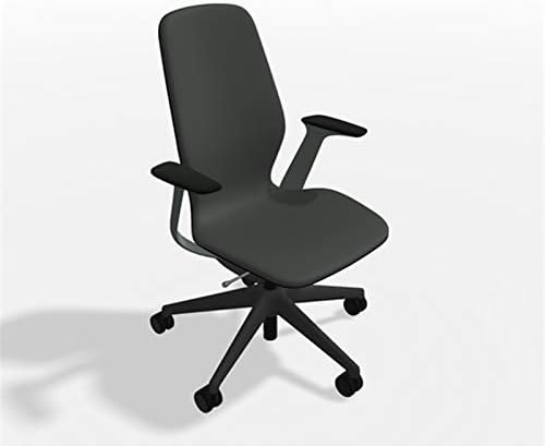 Steelcase SILQ Office Desk Chair Merle Dark Frame Cogent Connect Graphite Fabric 5S25 - Standard Carpet Casters