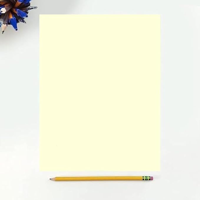 Colored Copy Printing And Writing Paper, 20 pound (75 GSM) 8.5" X 11", Letter Size, 500 Sheets Per Ream. (Ivory)