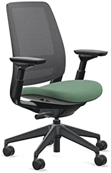 Steelcase Series 2 Office Chair, Black Frame and 3D Microknit Back, Cogent Fabric (Lizard)
