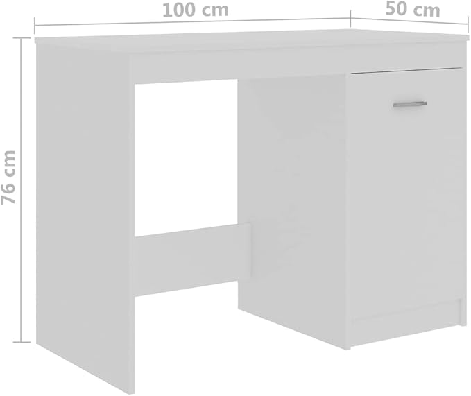 Desk,Home Office Computer Desk with Storage & Spacious Desktop, Writing Study Desk Laptop Desk for Bedroom White 39.4"x19.7"x29.9" Chipboard