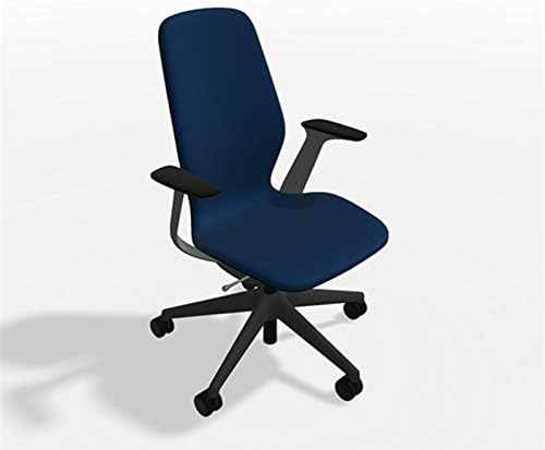 Steelcase SILQ Office Desk Chair Merle Dark Frame Cogent Connect Royal Blue Fabric 5SD0 with Hubless Casters Wheels