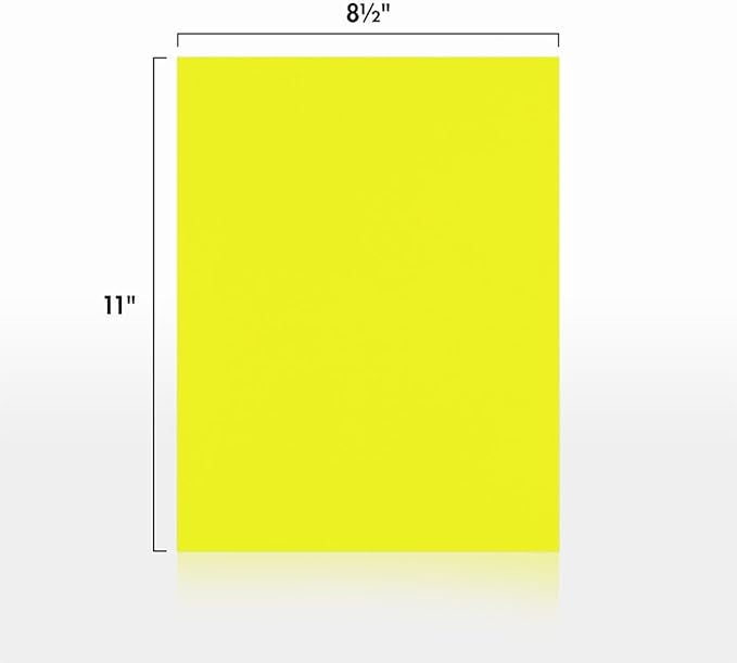 LUXPaper Custom Printed 8.5" x 11" Paper | Customizable Letterhead | Personalized Logo & Text | Letter Size | Citrus Yellow | 80lb. Text | 200 Qty