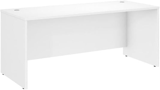 Bush Furniture Studio C 72W x 30D Office Desk in White - Engineered Wood