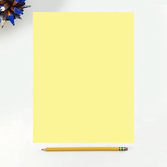 Colored Copy Printing And Writing Paper, 20 pound (75 GSM) 8.5" X 11", Letter Size, 500 Sheets Per Ream. (Canary)
