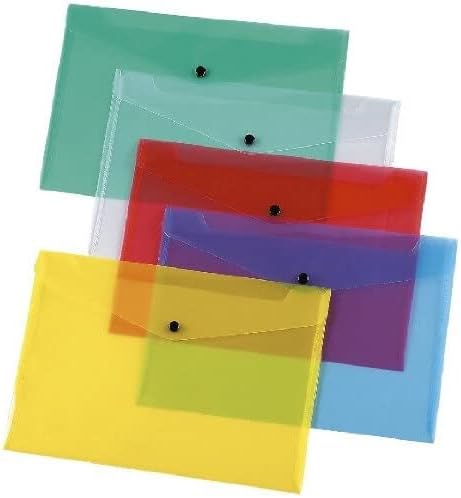 Q-Connect A4 Document Folder Plastic Clear Popper KF01244Q - Pack of 12