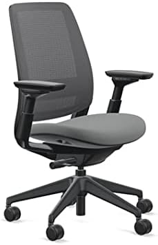 Steelcase Series 2 Office Chair, Black Frame and 3D Microknit Back, Cogent Fabric (Graphite)